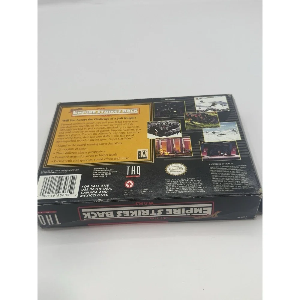 Super Star Wars The Empire Strikes Back SNES Complete CIB Box Manual Tested